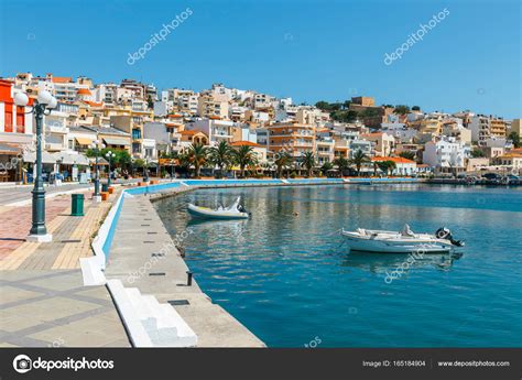 SITIA, CRETE, GREECE - JUNE 11, 2017: Seaport of Sitia town with moored ...