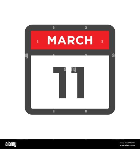 March 11 calendar icon - day of month Stock Vector Image & Art - Alamy