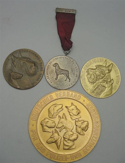 Lot of 4 Canine Medals