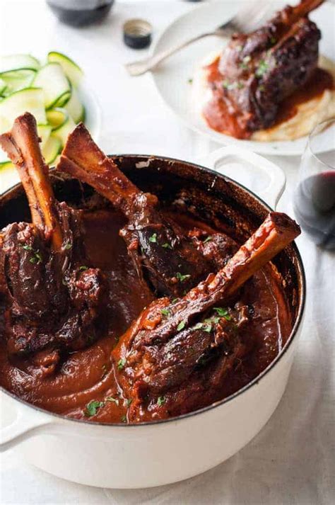 Slow Cooked Lamb Shanks in Red Wine Sauce | RecipeTin Eats