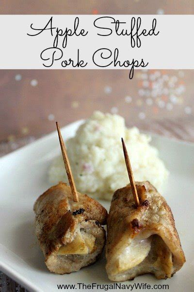 Apple Stuffed Pork Chops - The Frugal Navy Wife