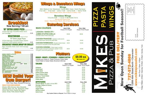 Mike's Pizza Deli Station menu in Clearwater, Florida, USA