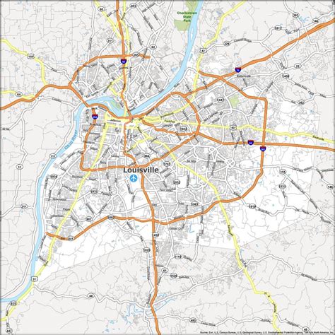 Map of Louisville KY - GIS Geography