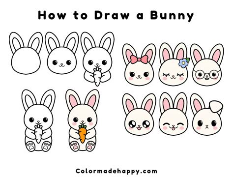 How to Draw a Bunny • Step-By-Step Instructions