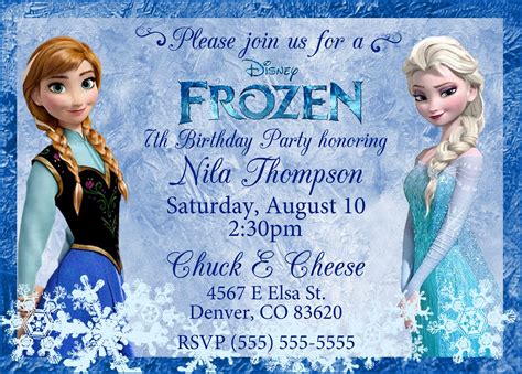 Frozen Birthday Invitations Free - Invitations : Resume Examples # ...