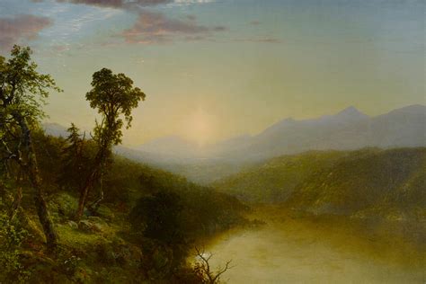 Bonhams : John Frederick Kensett (1816-1872), Sunset in the Adirondacks ...