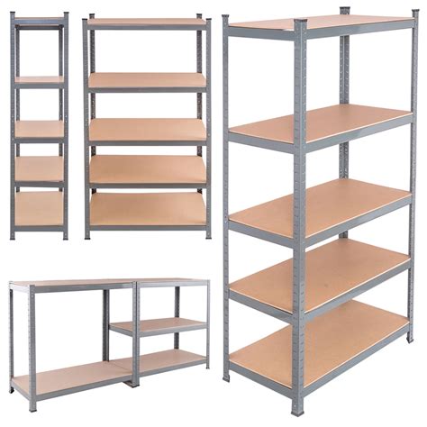 Costway Heavy Duty Steel 71'' 5 Level Garage Shelf Metal Storage ...