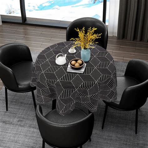 Nappe Ronde Noire Tissu | Nappe Ronde