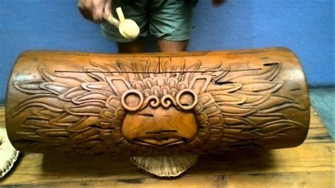 XXL Owl Teponaztli Drum - Sound of XXL Mexican Aztec Mesquite Wood ...