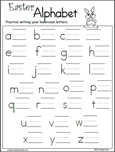 Free Easter Lowercase Letter Writing Practice | Made By Teachers ...