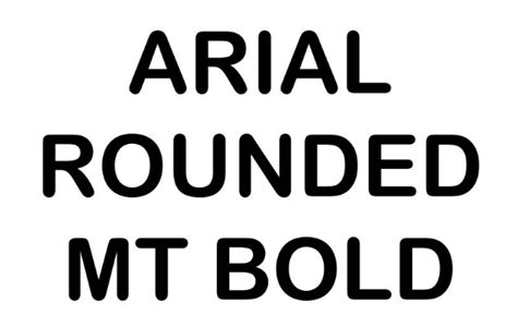 Arial Rounded Mt Font