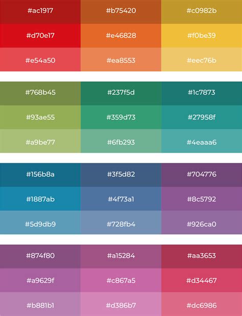 Color Palette Hex Codes - Google Color Palette Hex Rgb Hsl, All of ...