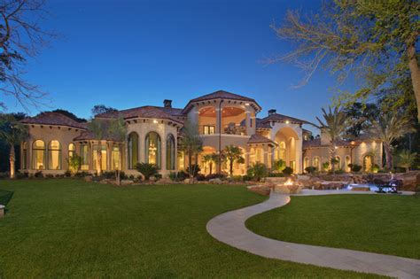 Luxury Custom Homes Houston Texas Stunning Mediterranean Mansion In ...