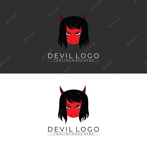 Premium Vector | Evil logo design in two color