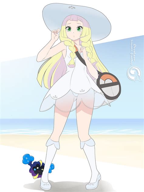 Lineart_Pokemon Lillie and Nebby by Orcaleon on DeviantArt