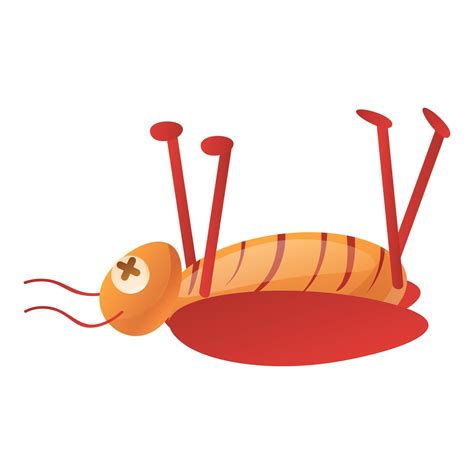 Dead cockroach icon, cartoon style 14186720 Vector Art at Vecteezy