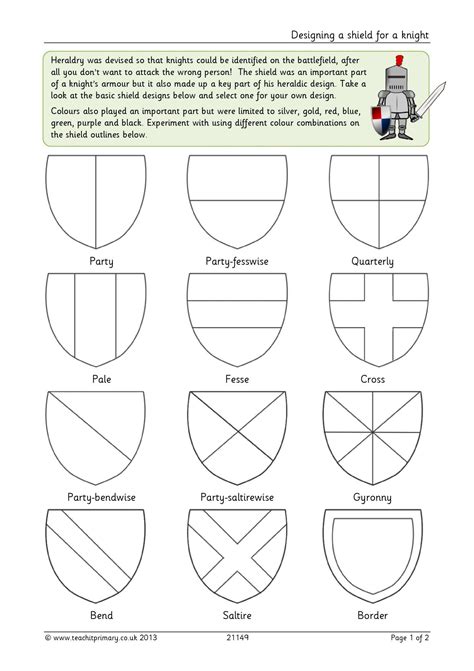 Designing a shield for a knight | KS2 art and design | Teachit