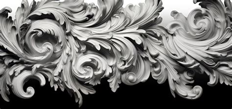 Premium AI Image | an ornamental design black and white