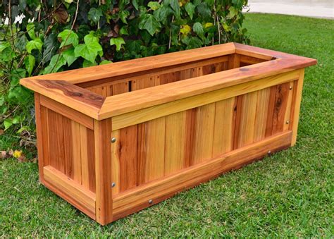 Sonoma Planter (Options: 48" L, 24" W x 24" H, Redwood, Add Seating ...