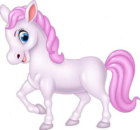 Premium Vector | Cute pony horse isolated on white background