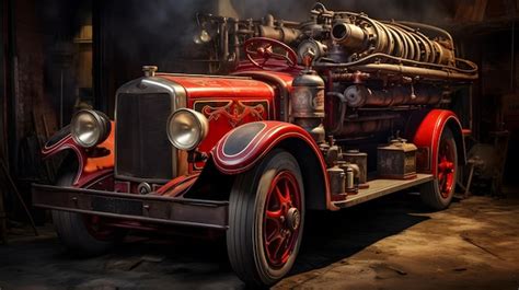 Premium AI Image | Vintage fire engine