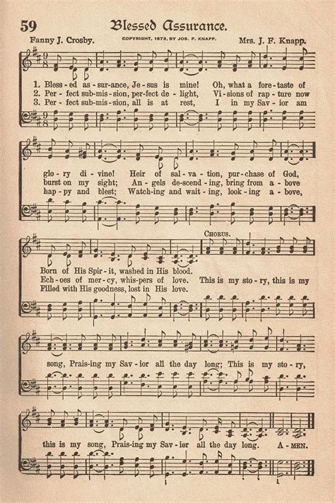 Free Printable Hymn Sheet Music