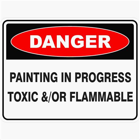 PAINTING IN PROGRESS TOXIC &/OR FLAMMABLE | Discount Safety Signs Australia