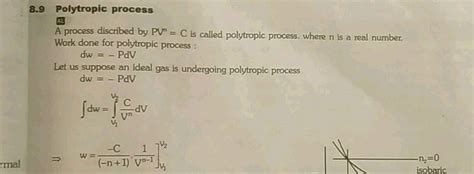 8.9 Polytropic process A process discribed by PV = C is called ...