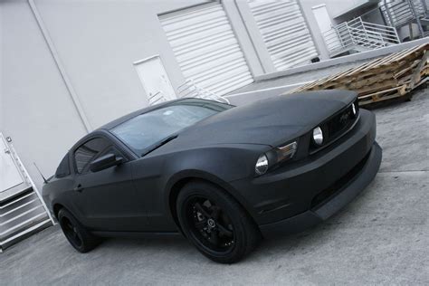 Matte Black Ford Mustang GT Car Wrap in Fort Lauderdale