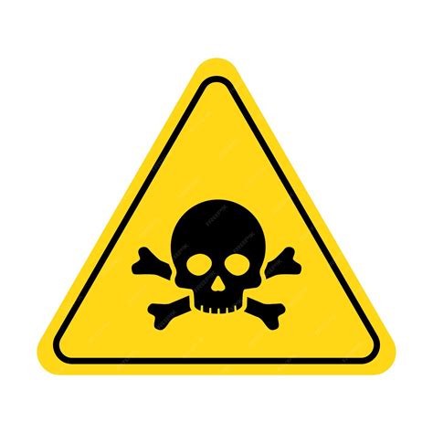 Premium Vector | Danger toxic sign skull icon Warning skull symbol ...