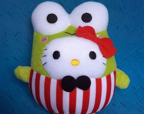 Hello Kitty Dress as Keroppi Frog Plush Stuffed Doll Soft Toy Mcdonald ...