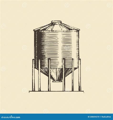 Farm Hopper, Drawn Illustration. Sketch in Vector. Stock Vector ...