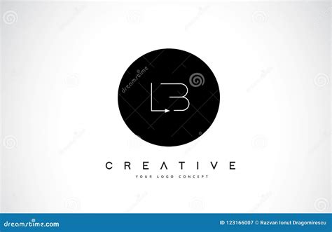 LB L B Logo Design with Black and White Creative Text Letter Vector ...