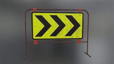 Temporary Traffic Signs - 3D Model by Grishmanovskij Anton