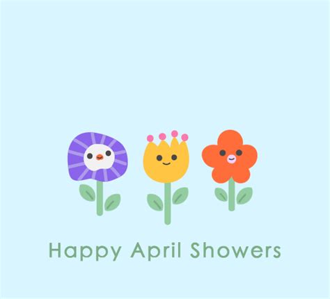 April Showers With Cute Flowers. Free April Showers Day eCards | 123 ...