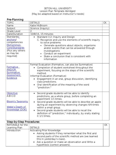 Inquiry Based Lesson Plan Template Luxury Inquiry Lesson Plan ...