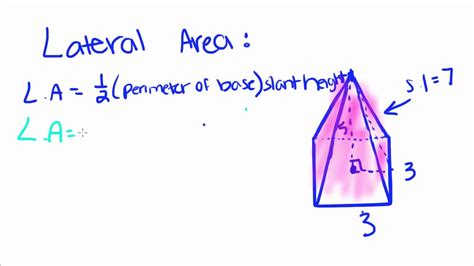 Geometry - 19 - Pyramids - Volume, Lateral Area, and Total Area - YouTube