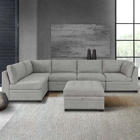 Thomasville Fabric Sectional with Storage Ottoman (1558084)