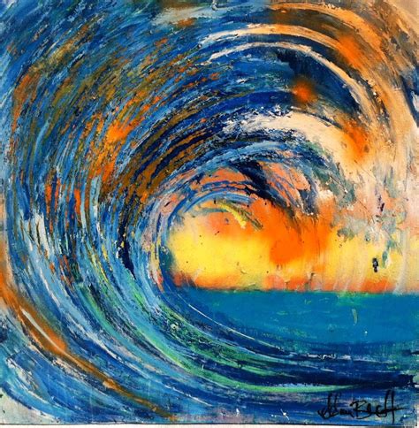 Sunrise – Surf Art by Adam Brett | Wave painting, Acrylic painting ...