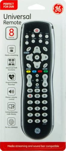 GE 8 Device Universal Remote - Black, 1 ct - Ralphs