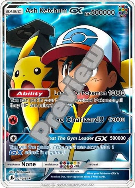 Ash Ketchum Gx Pokemon Card - Etsy Hong Kong