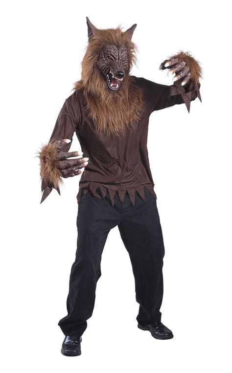 Wolf Man Brown Adult Costume - SpicyLegs.com