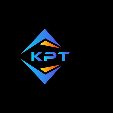 diseño de logotipo de tecnología abstracta kpt sobre fondo negro ...