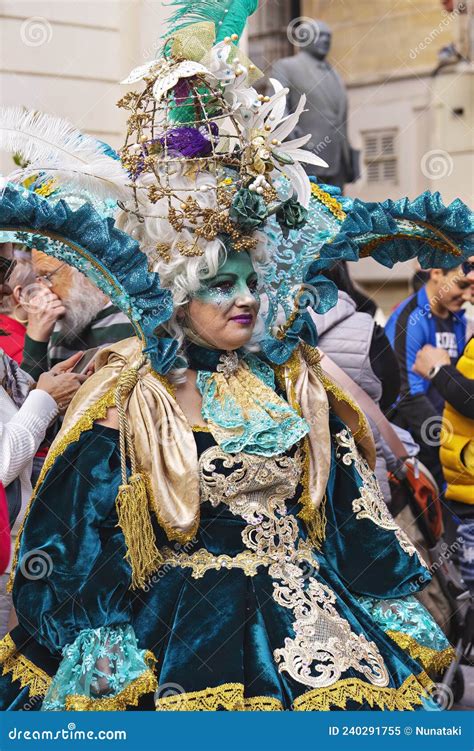 People in Makeup and Carnival Costumes during Fat Tuesday at Mardi Gras ...