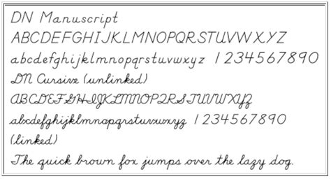 Print and Cursive Handwriting Fonts for Educators