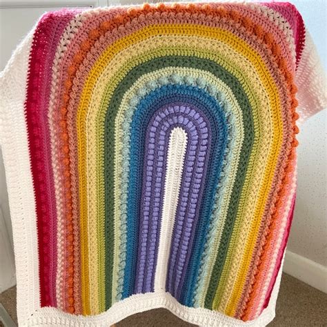 CROCHET PATTERN Rainbow Blanket Crochet Pattern Mixed - Etsy