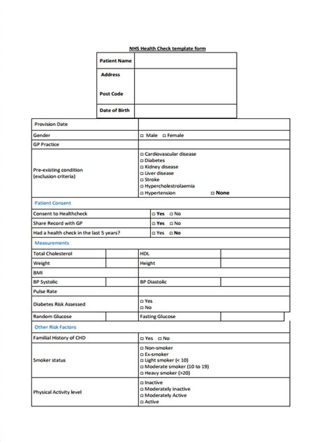 medical check up form for employees doc - Donna Chapman