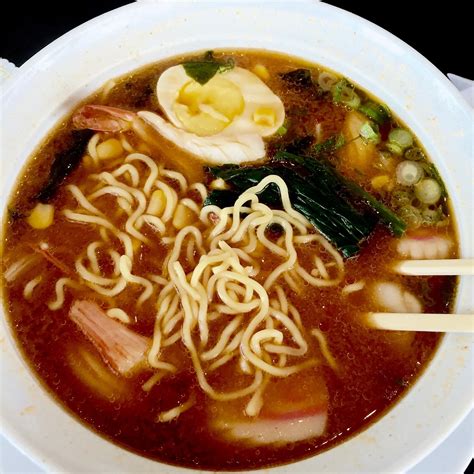 RAMEN Spicy Miso Ramen with egg, shrimp,... - The Good Life's