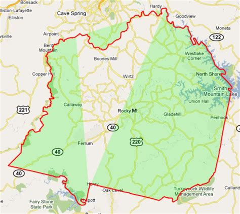 Franklin County Virginia Map - Map Of West