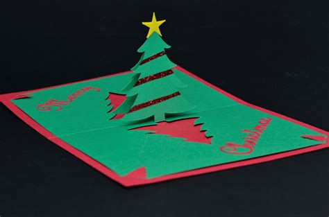 Easy Christmas Tree Pop Up Card Template